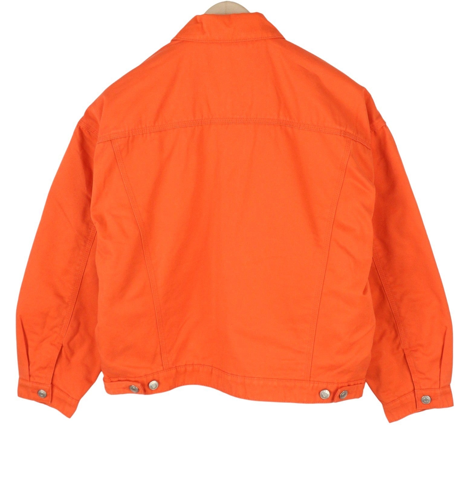 JJXX Mocca Canvas Women Jacket S Red Orange Oversized Jack&Jones Denim Trucker