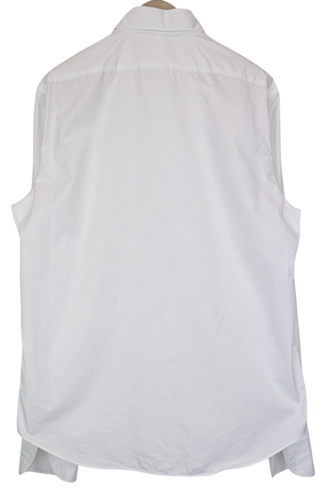 „SUITSUPPLY“ vyriški formalūs marškiniai, 43/17, ploni, balti medvilniniai marškiniai su iškirpte, užsegami sagomis 