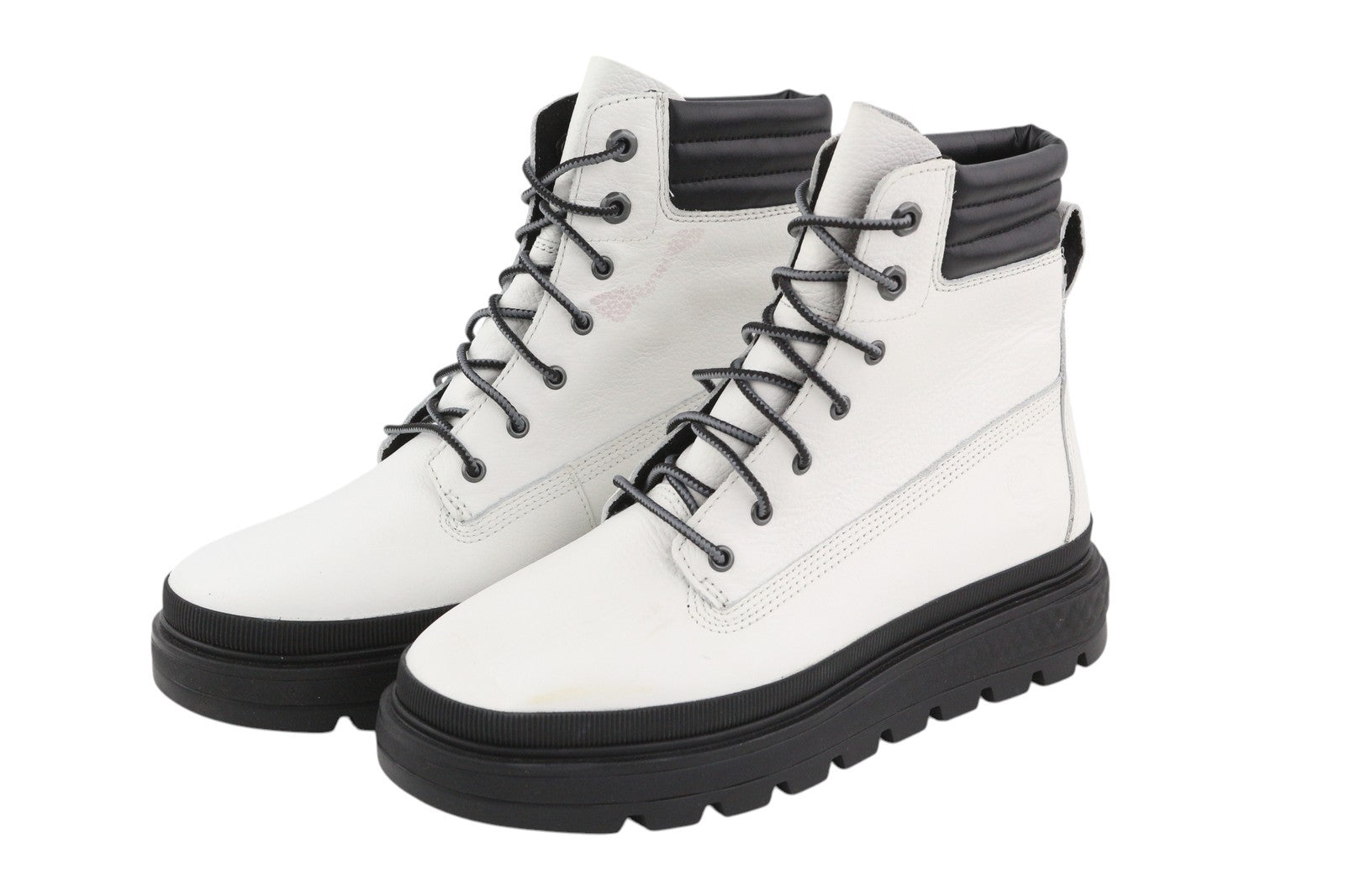 TIMBERLAND A2JQH Women's Boots EU37/38 White Leather Lace GreenStride ReBOTL