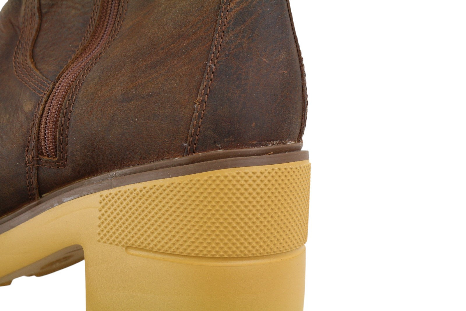 TIMBERLAND A25BV Women's Boots EU39/40 Brown Leather Heeled Vintage Mid Top