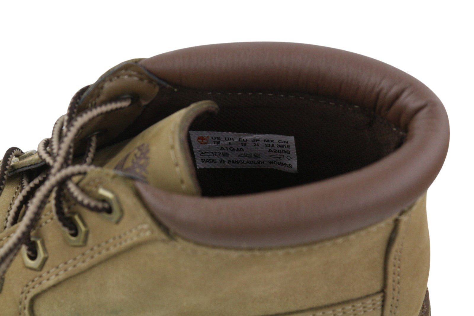 TIMBERLAND A1QJA Women's Boots EU37/38 Grey Leather Lace Up Ankle Ortholite