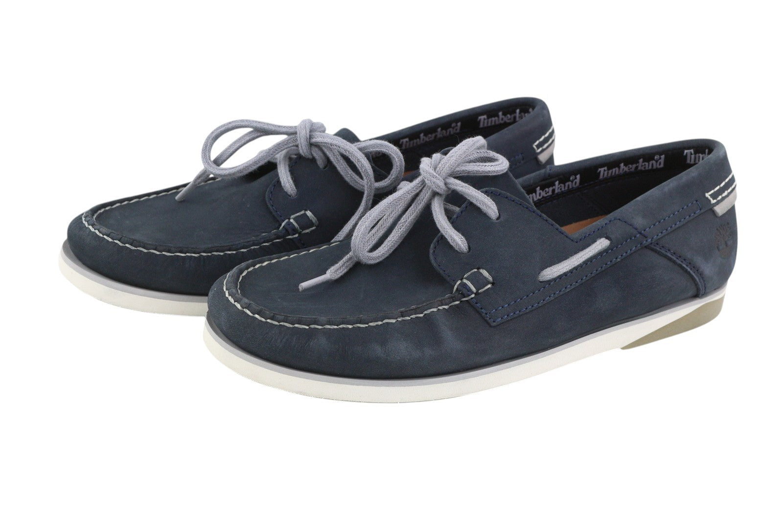 TIMBERLAND A416H Men's Shoes EU40/41 Navy Leather Boat Slip On True Cloud