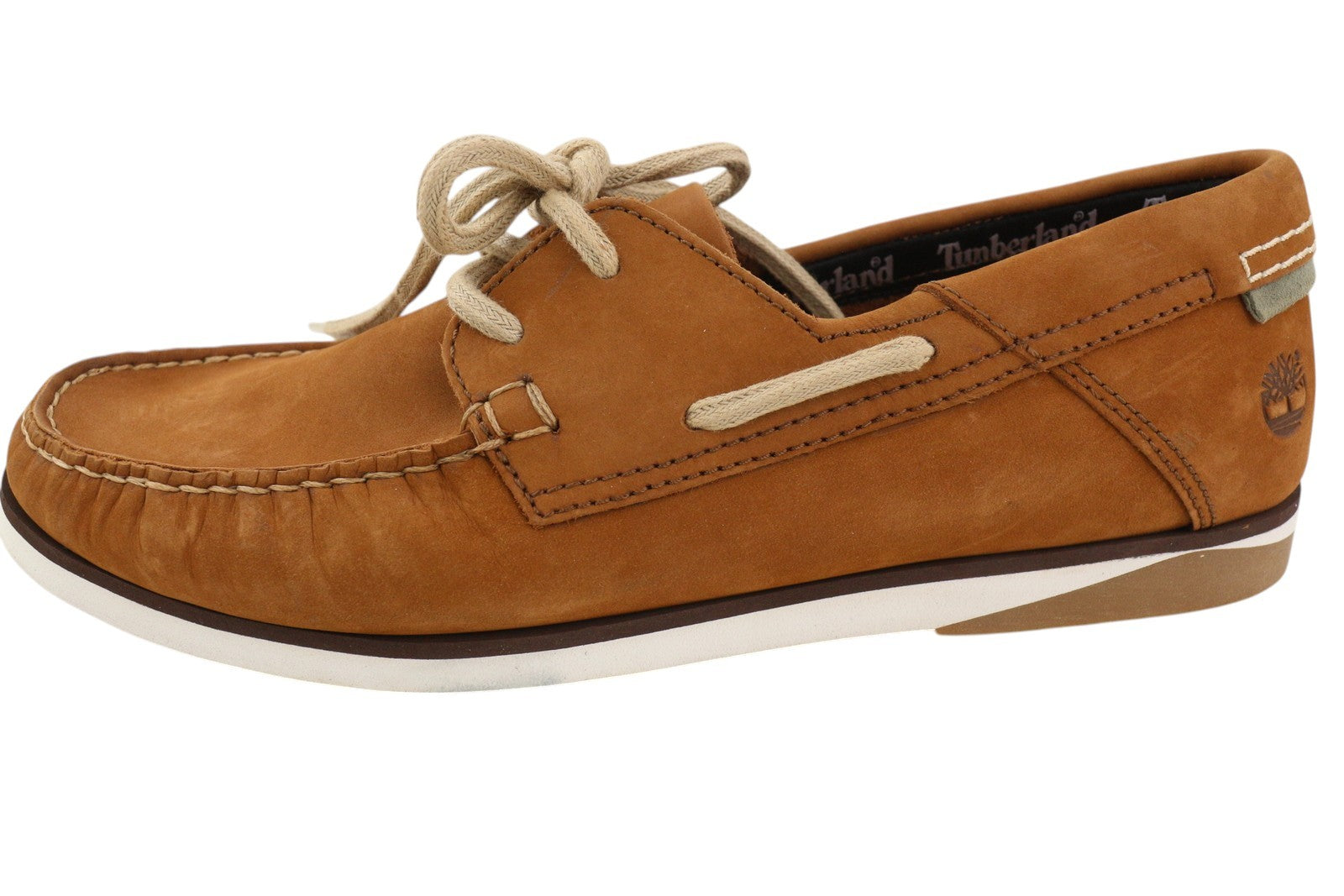 TIMBERLAND A4161 Men's Shoes EU41.5 Brown Leather Boat Slip On Cloud Cushion