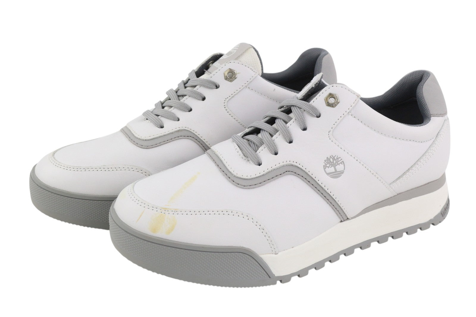 TIMBERLAND A23ZG Women's Sneakers EU38 Grey Leather Lace Up Low Trainers