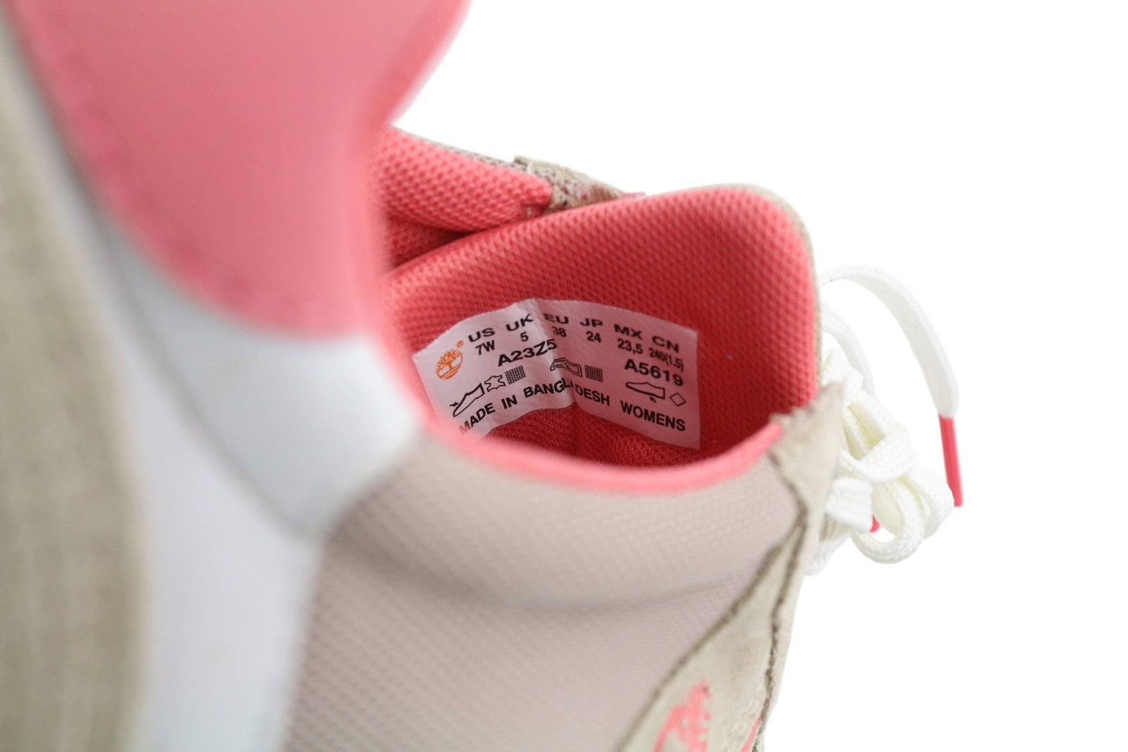 TIMBERLAND A23Z5 Women's Sneakers EU38 Leather Low Top Lace Round Toe