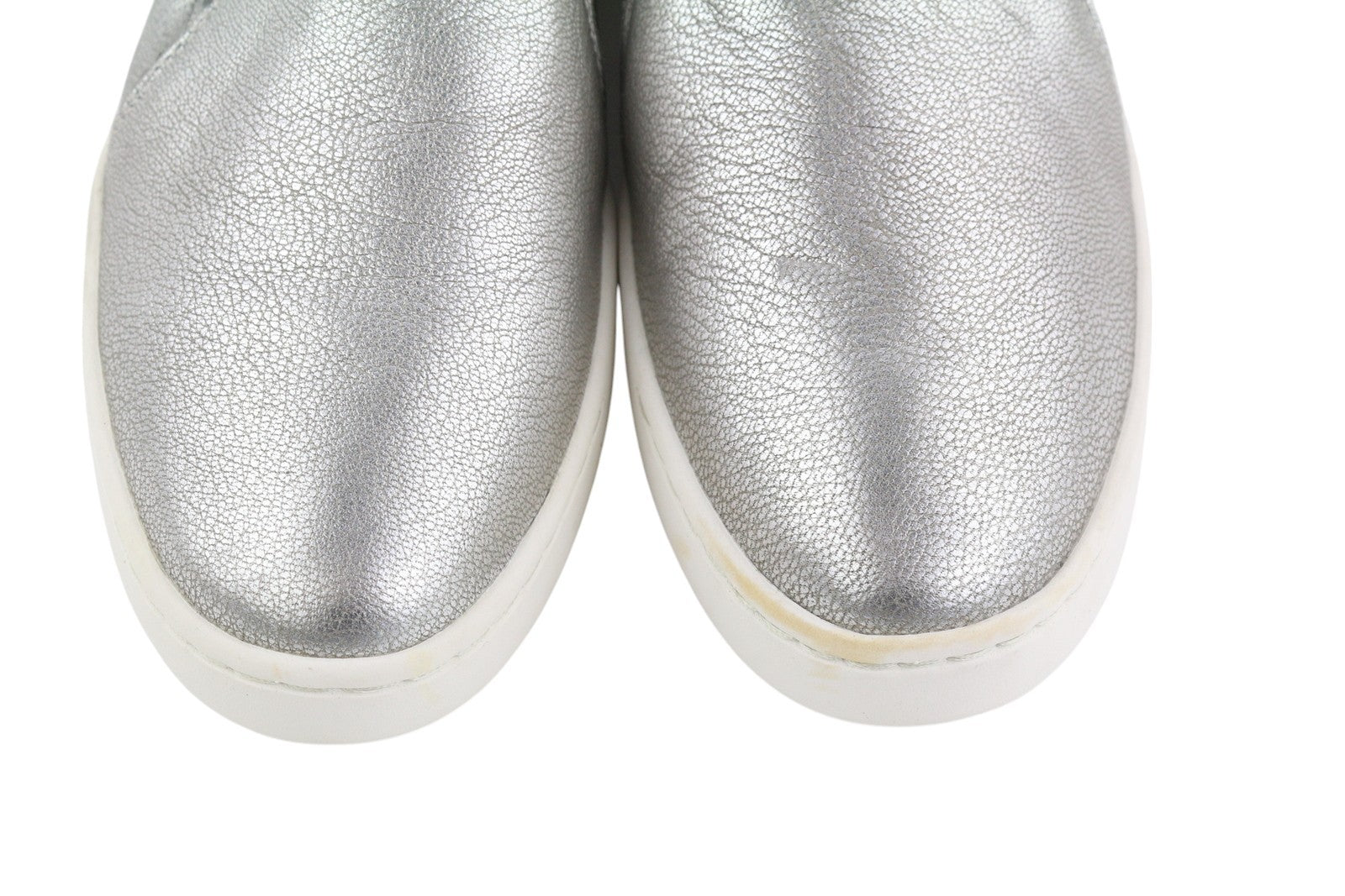 TIMBERLAND A2672 Women's Shoes EU40 Silver Shiny Leather Slip On Almond Toe