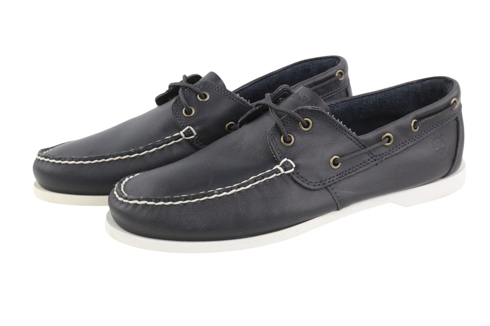 TIMBERLAND A199P Men's Shoes EU43.5/44.5 Black Leather Boat Lace Ortholite