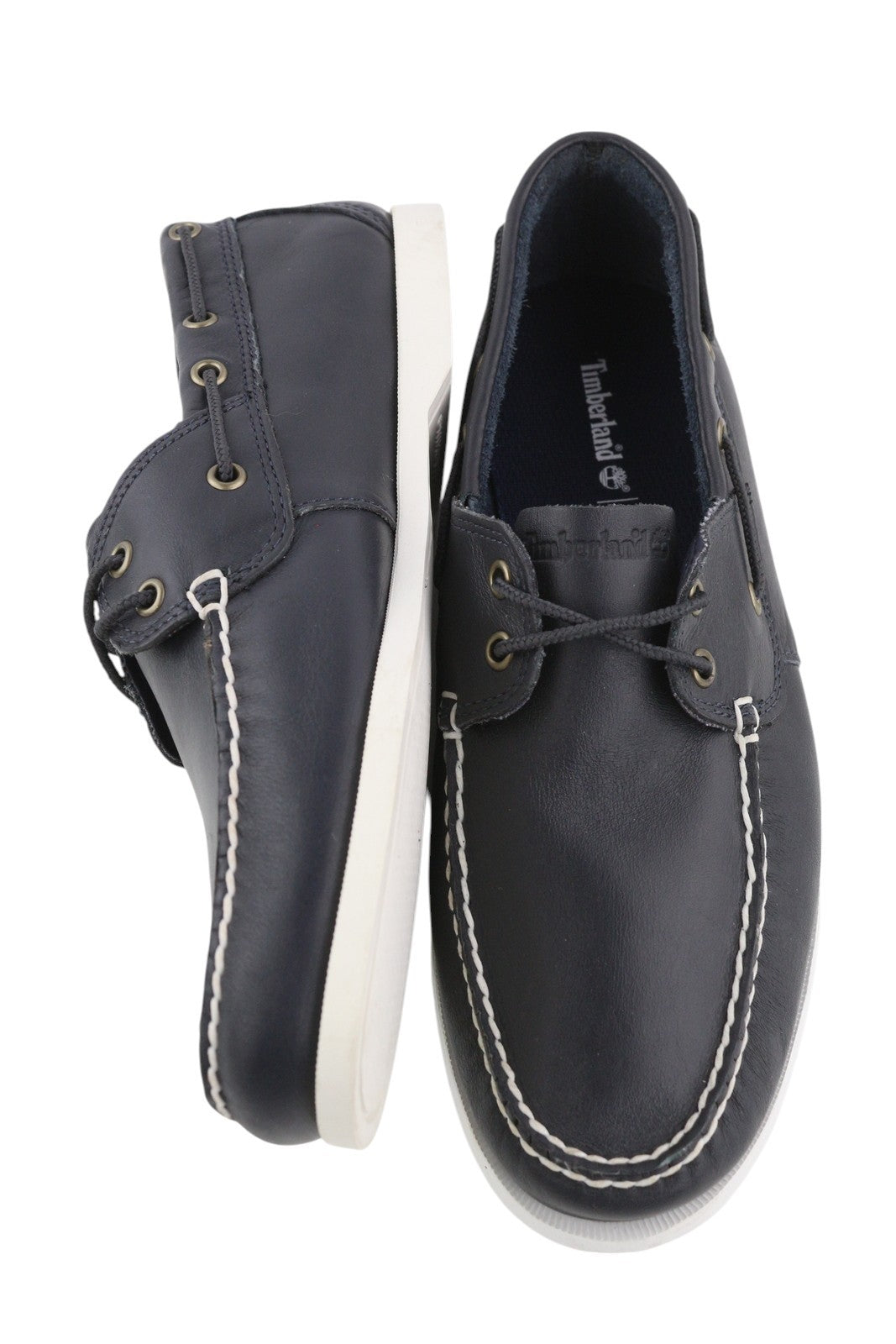 TIMBERLAND A199P Men's Shoes EU43.5/44.5 Black Leather Boat Lace Ortholite