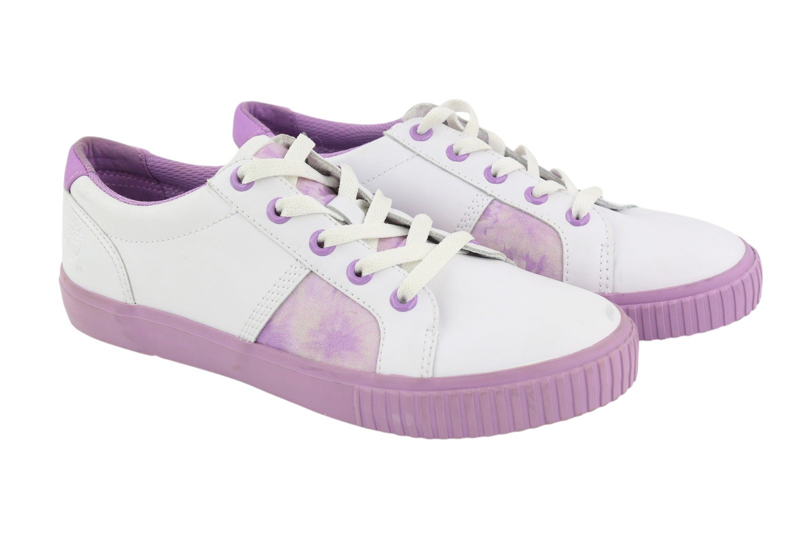 TIMBERLAND A2EPS Women's Sneakers EU38.5/39 White Purple Leather Lace Low