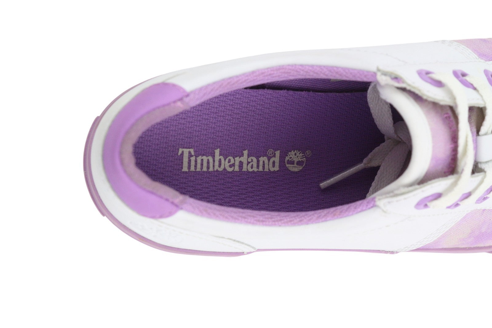 TIMBERLAND A2EPS Women's Sneakers EU38.5/39 White Purple Leather Lace Low