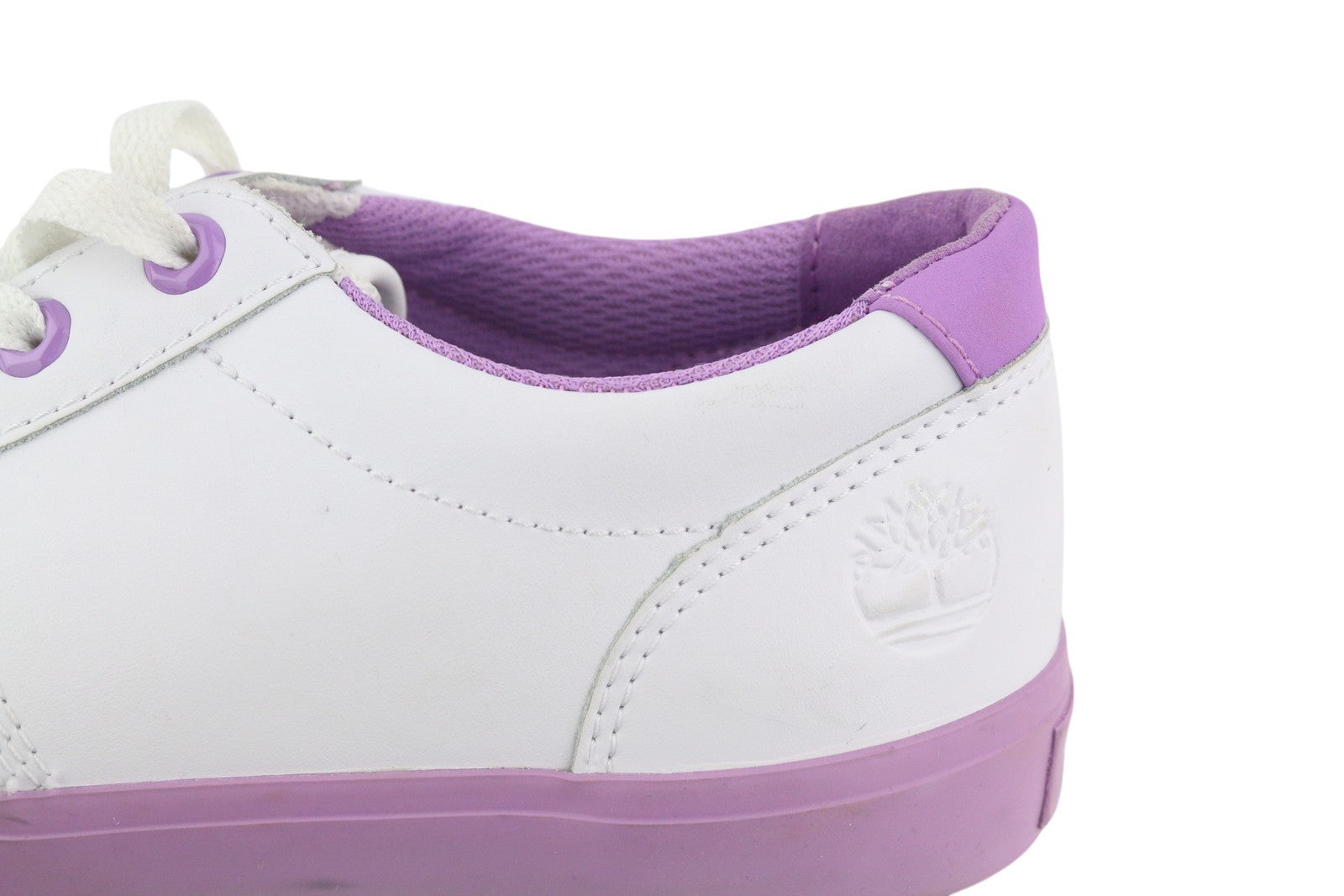 TIMBERLAND A2EPS Women's Sneakers EU38.5/39 White Purple Leather Lace Low