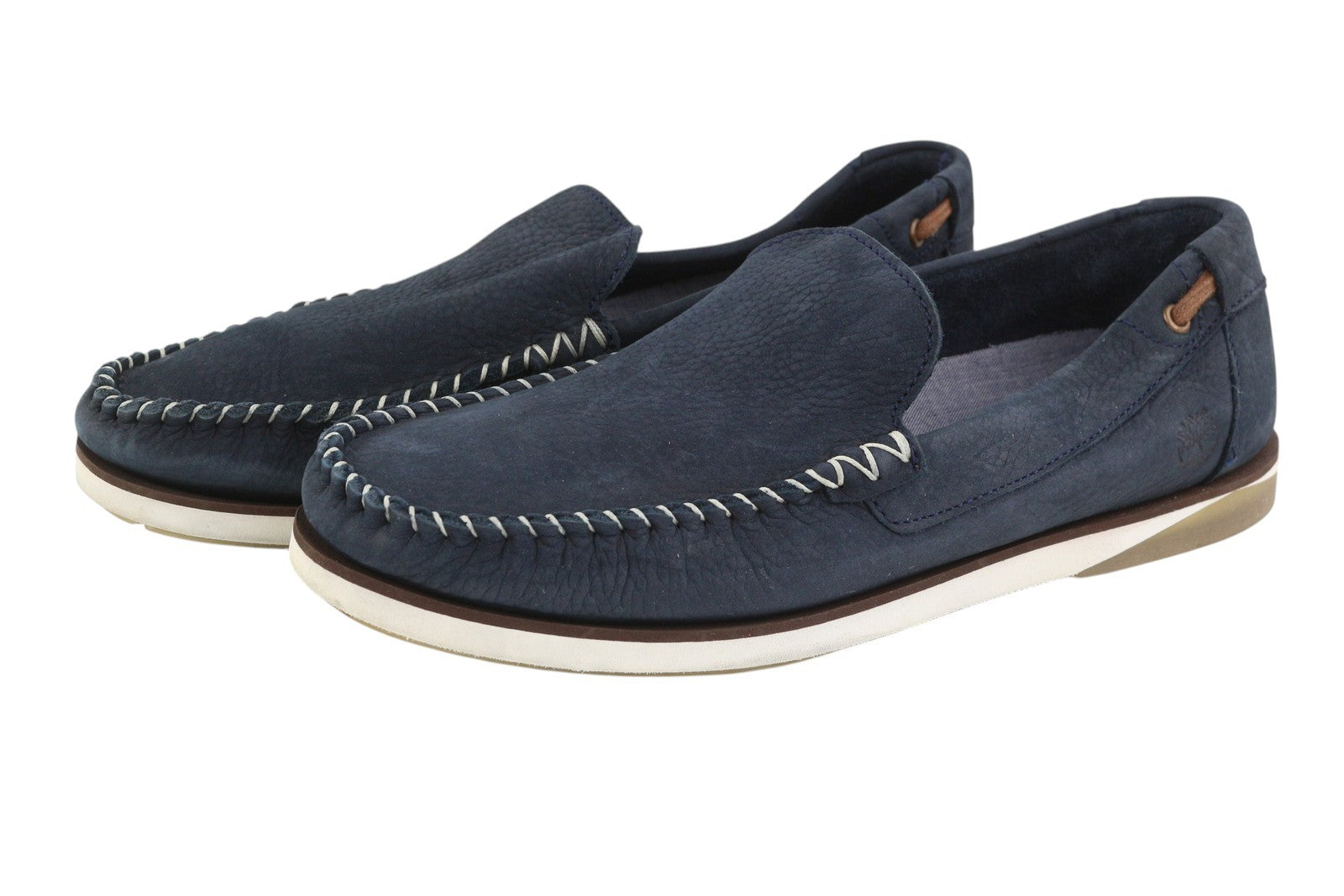 TIMBERLAND A2A8F Men's Shoes EU43 Navy Leather Boat Flat True Cloud