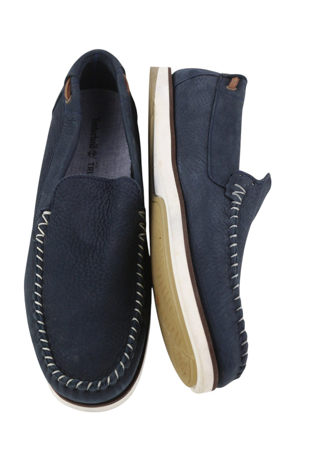 TIMBERLAND A2A8F Men's Shoes EU43 Navy Leather Boat Flat True Cloud