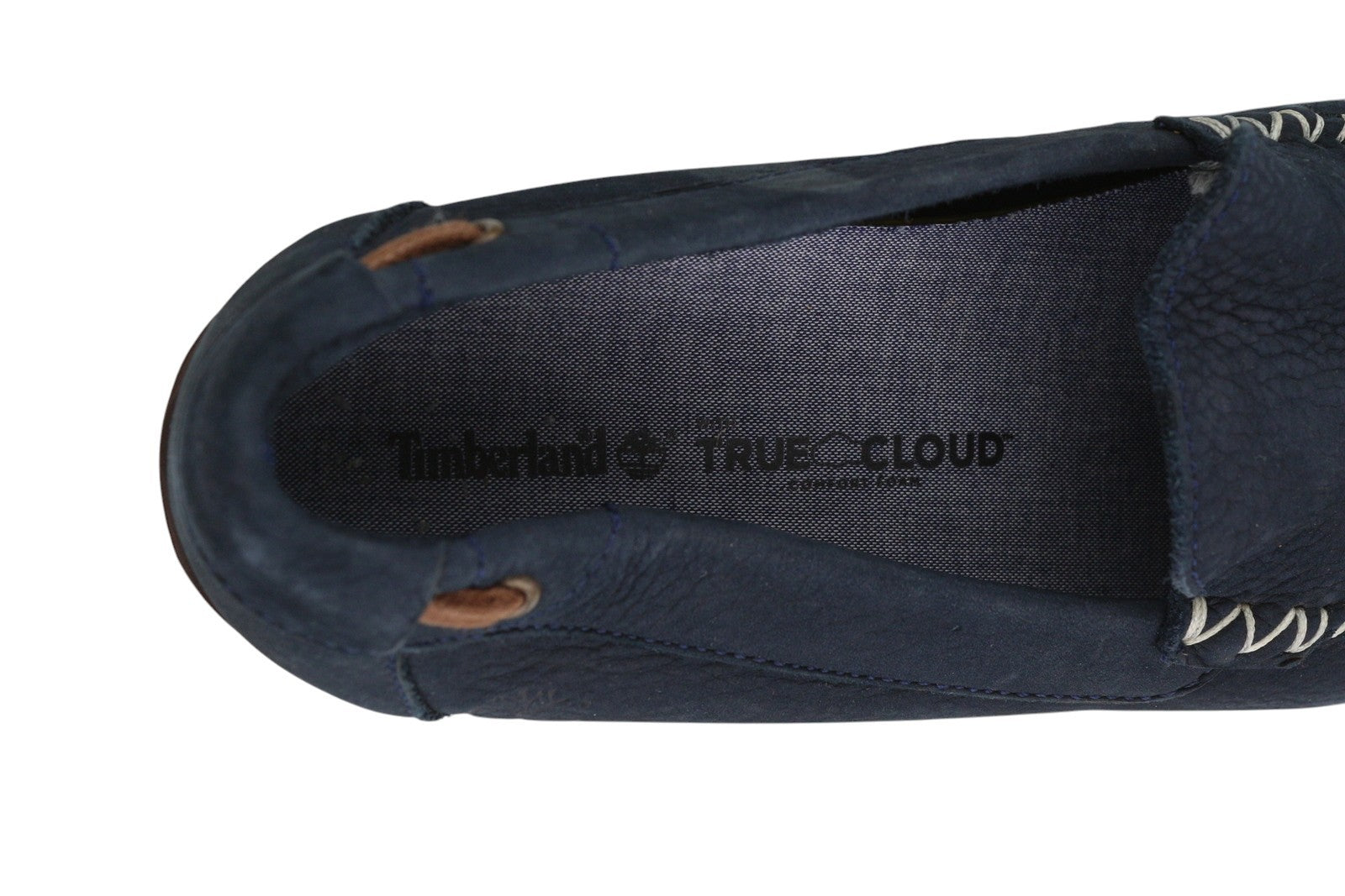 TIMBERLAND A2A8F Men's Shoes EU43 Navy Leather Boat Flat True Cloud
