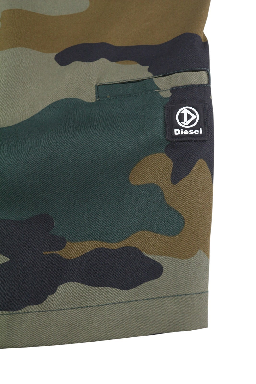 DIESEL P-Berti-C Men's Shorts W31 Camo Print Zip Fly Utility Pocket Casual