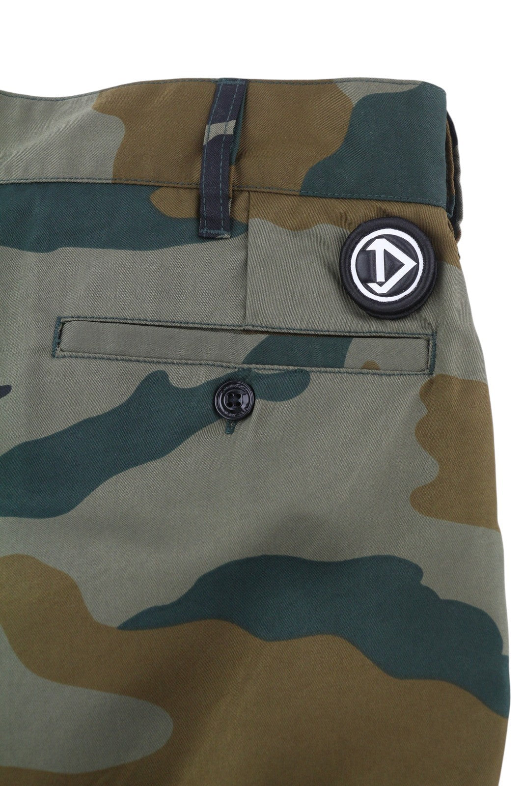 DIESEL P-Berti-C Men's Shorts W31 Camo Print Zip Fly Utility Pocket Casual