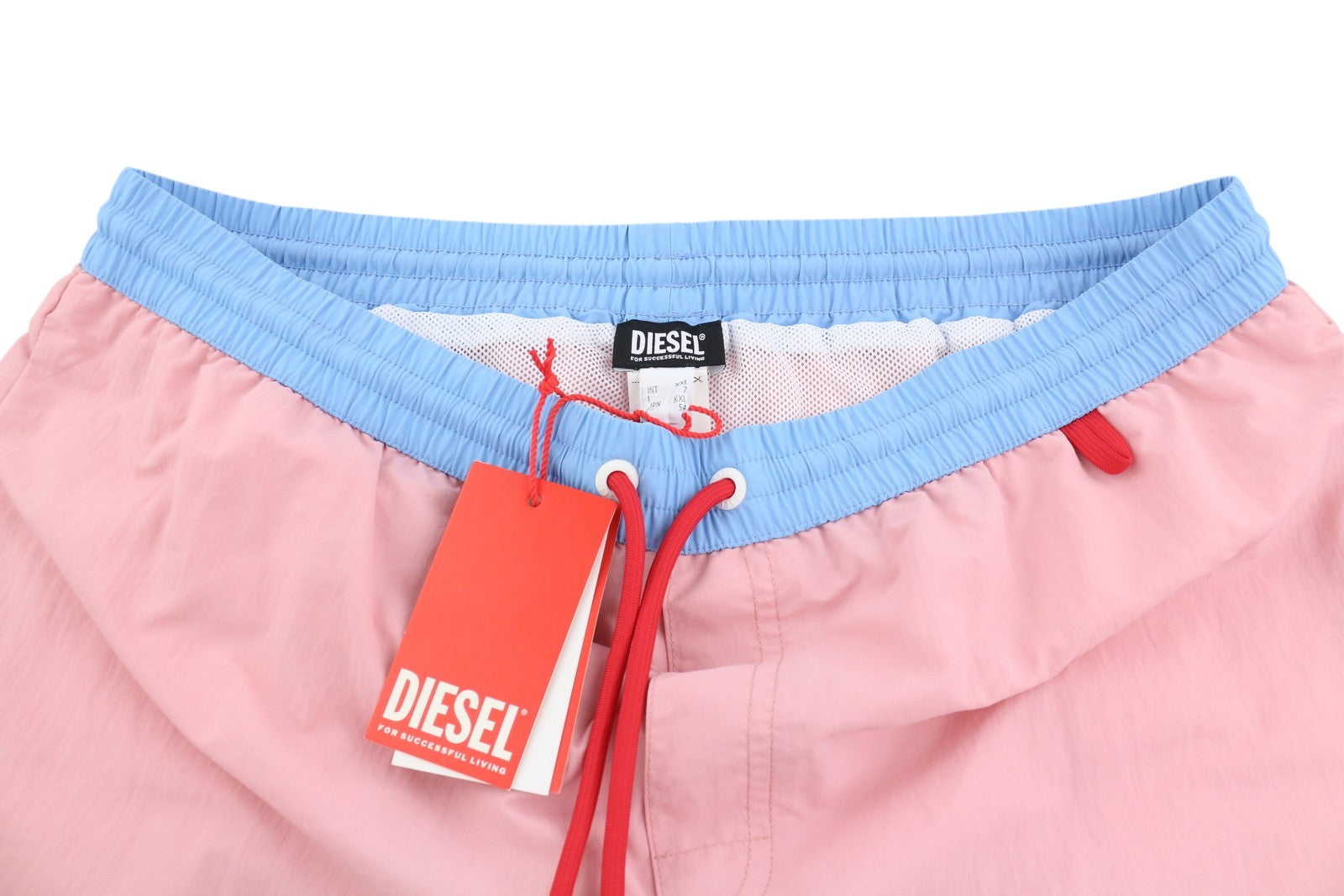DIESEL Bmbx-Wave-B Men's Swimwear 2XL Mesh Lined Drawstring Pool Beachwear