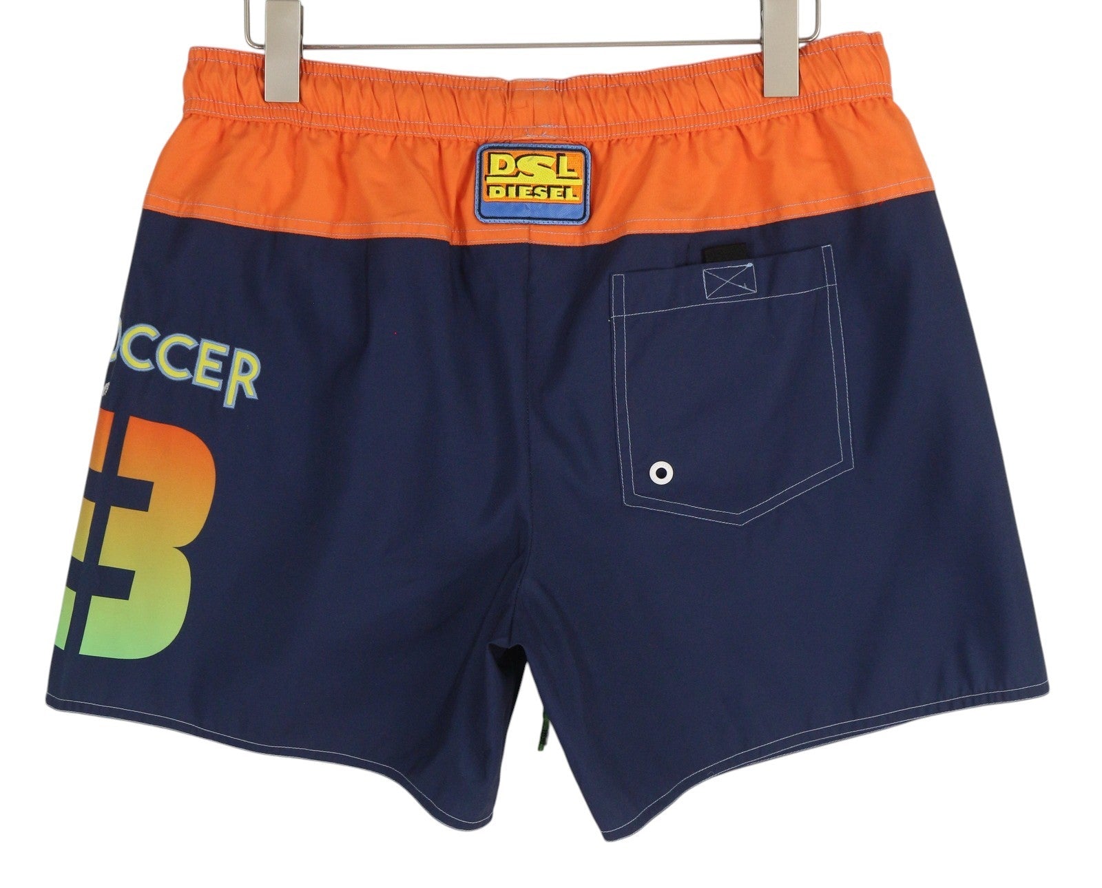 DIESEL Bmbx-Wave-Yk Men's Swimwear 2XL Mesh Lined Drawstring Pool Ready