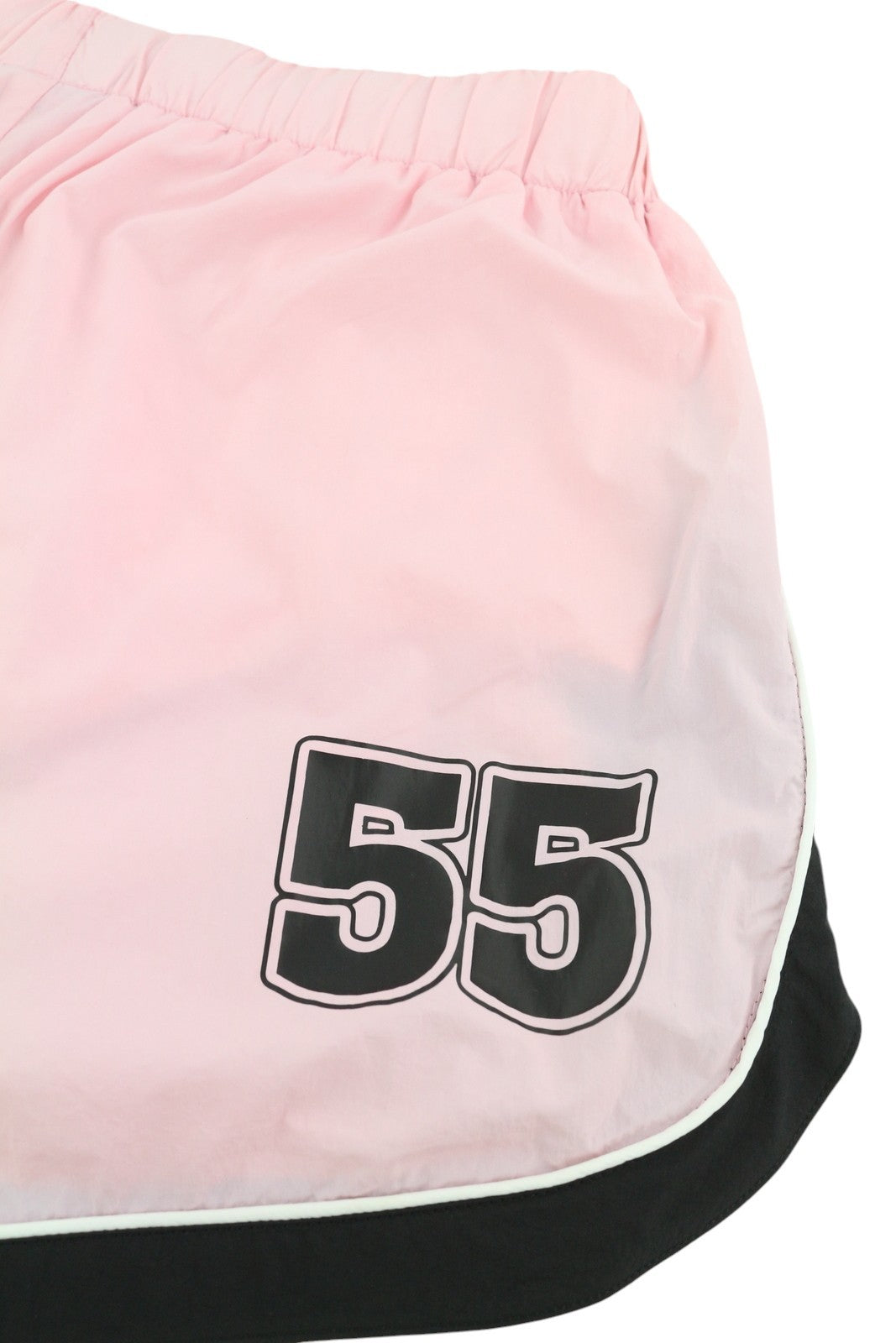 DIESEL Awwb-Eicy-Wt 12 Women's Shorts L Pink Elastic Logo Sports Lined Black