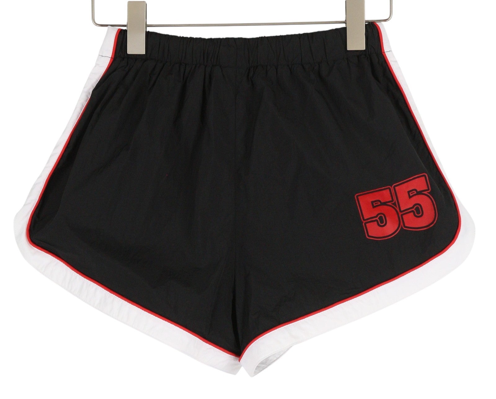 DIESEL Awwb-Eicy-Wt 12 Women's Shorts M Black Elastic Waist Logo Sports