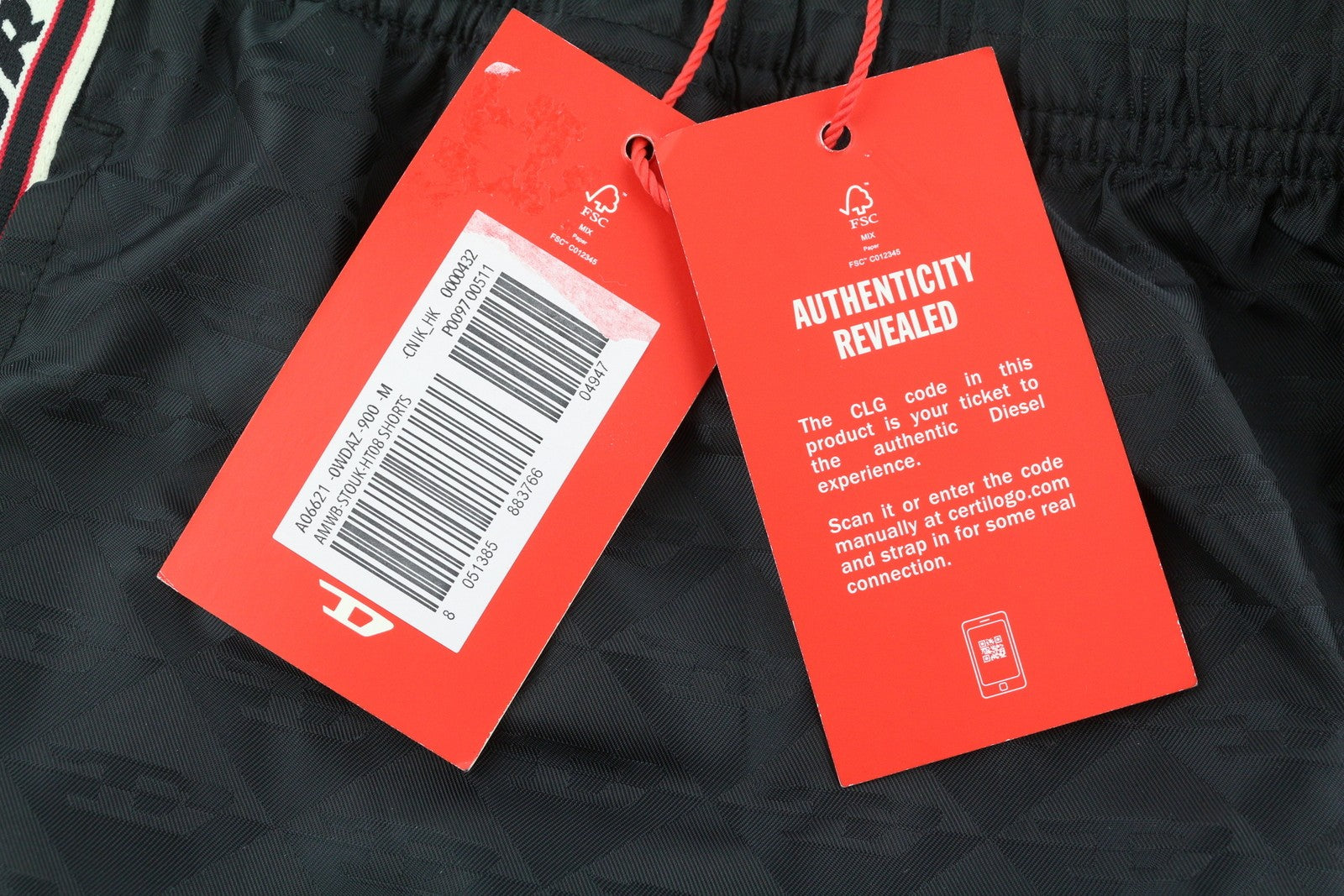 DIESEL Amwb-Stouk-Ht08 Men's Shorts M 55DSL Jacquard Sport Elastic Black