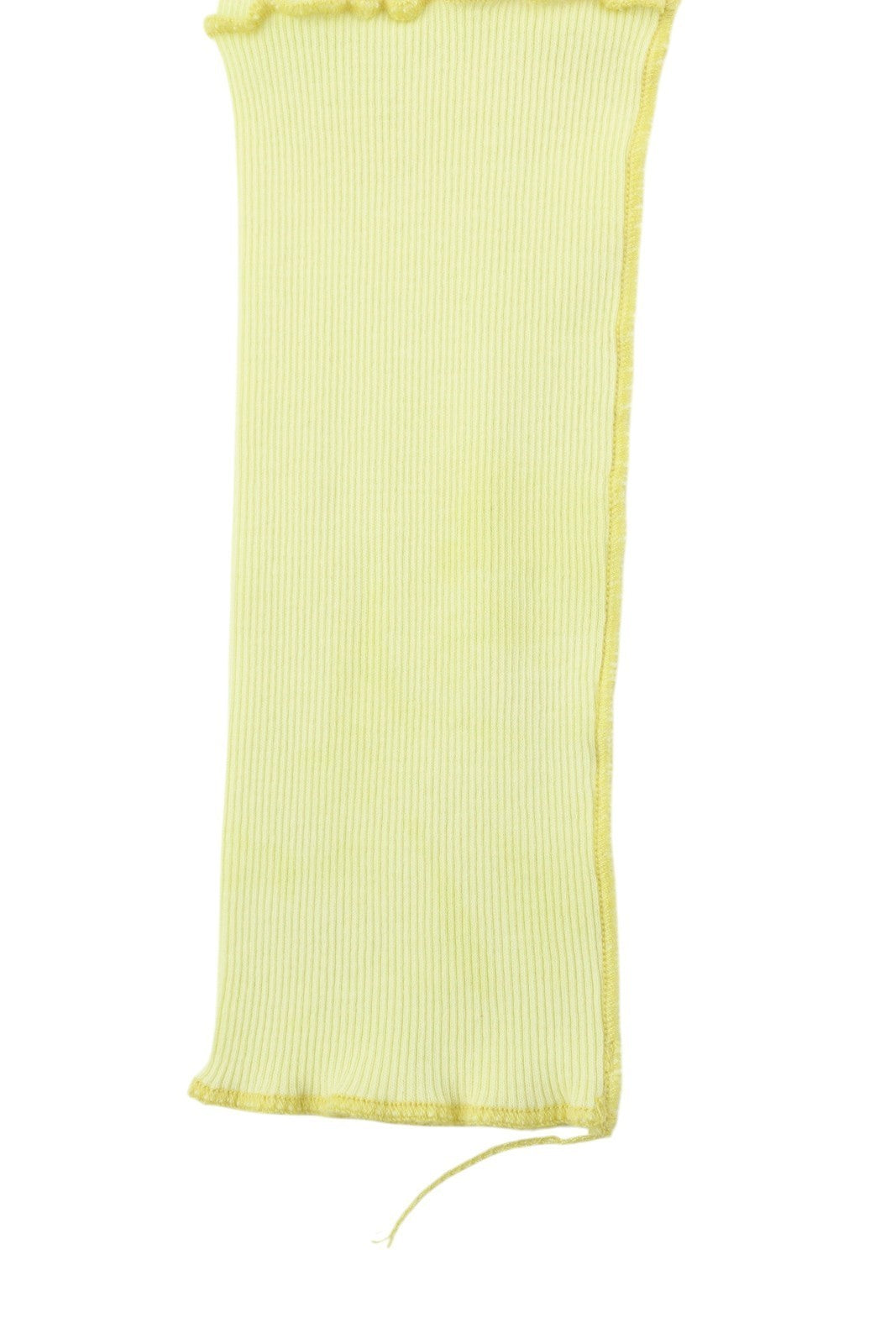 DIESEL T-Ribby-Open Women's T-Shirt M Yellow Buttoned Cropped Rib Knit