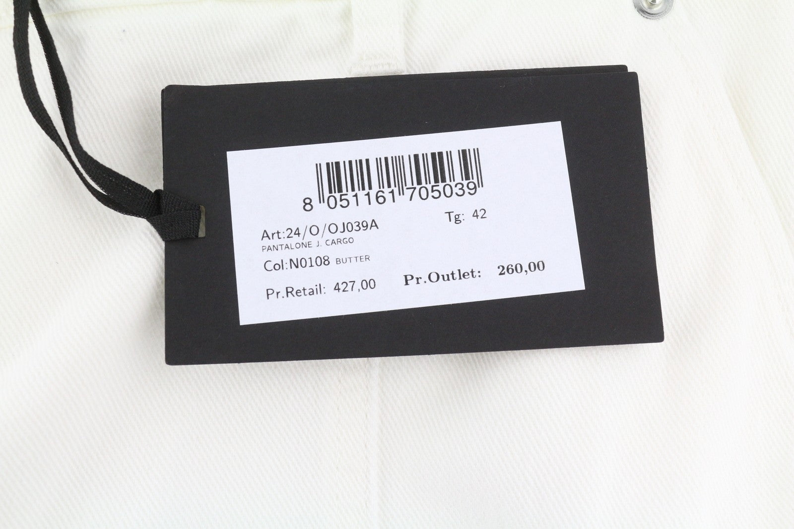 BLUMARINE J. Cargo moteriškos kelnės 42 baltos su užlopytomis kišenėmis, laisvo kirpimo diržas RRP427 