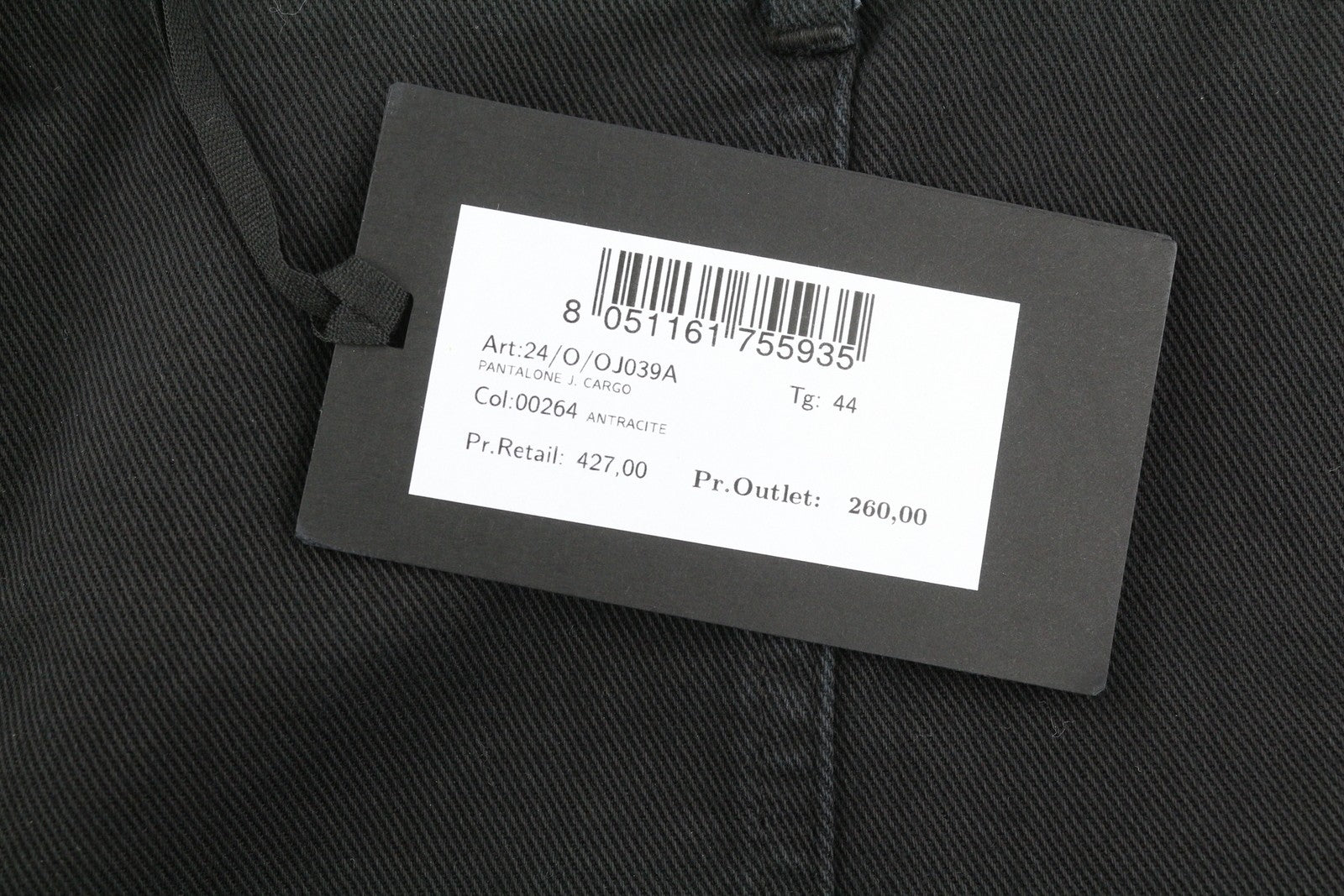 BLUMARINE J. Cargo moteriškos kelnės su 44 juodomis kišenėmis, laisvo kirpimo diržu RRP427 