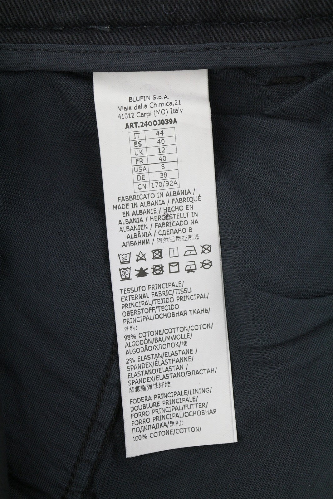 BLUMARINE J. Cargo moteriškos kelnės su 44 juodomis kišenėmis, laisvo kirpimo diržu RRP427 