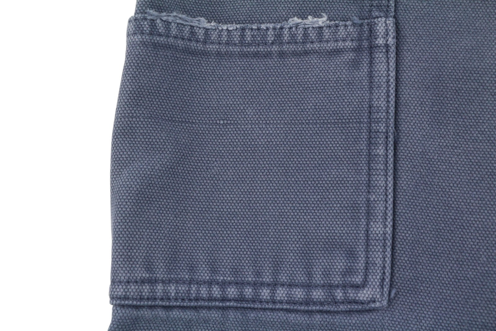 AMBUSH Worker vyriškos kelnės, tamsiai mėlynos, laisvos, įprasto kirpimo, su užtaisytomis kišenėmis, užtrauktuku RRP415 