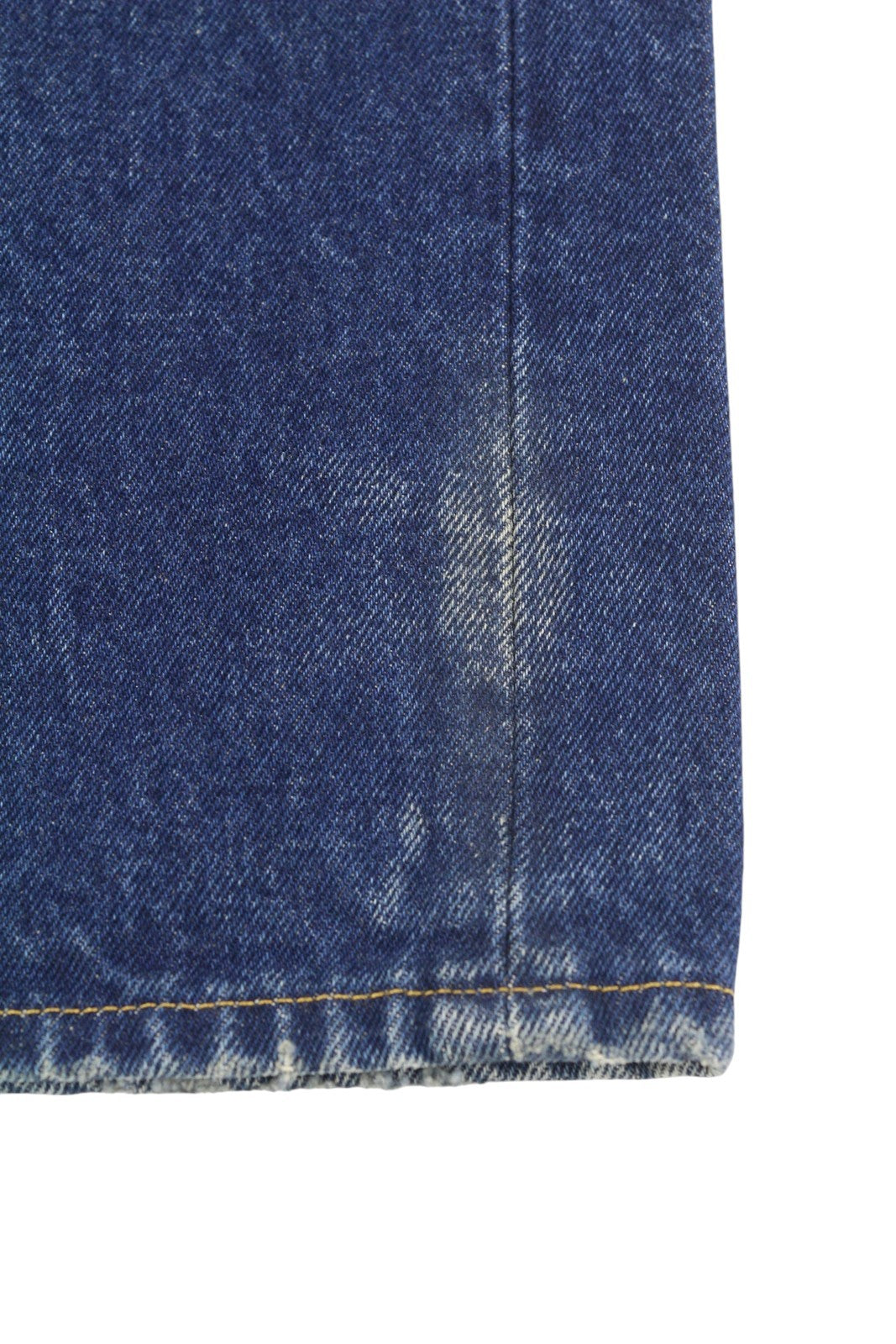 AMBUSH Men Jeans W30 Blue Faded Washed Whiskers Slim Fit Button Fly Logo Denim