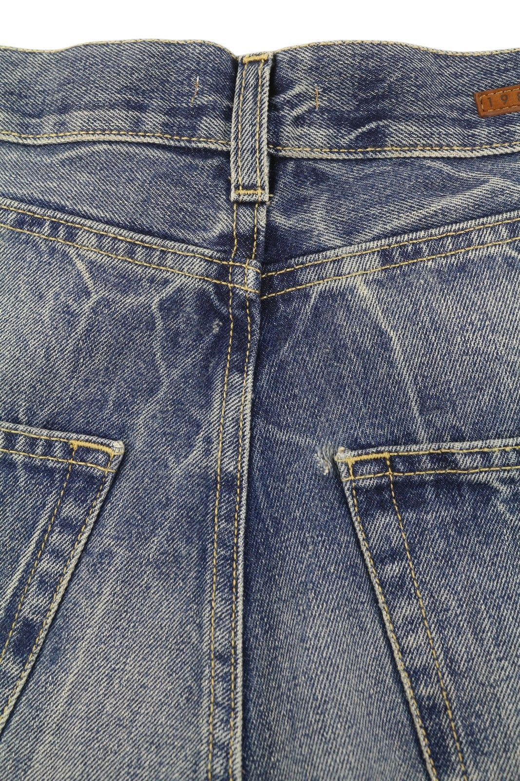 1989 STUDIO vyriški džinsai W32 mėlyni išblukę ūsai su plačiais klostuotais keliais FW25 RRP486 