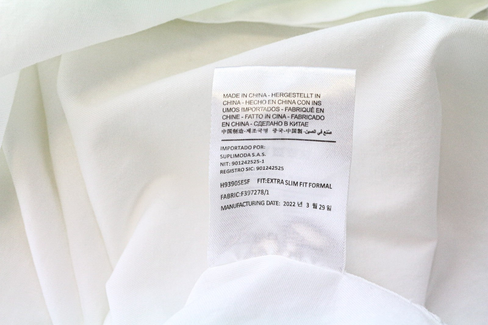 SUITSUPPLY vyriški formalūs marškiniai 39L/15 1/2L, labai ploni, balti, medvilniniai, iškirpti, dryžuoti marškiniai 