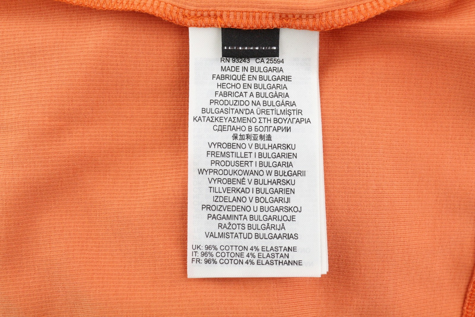 DIESEL T-Ballet-D Women's T-Shirt S Orange Ribbed Cropped Long Sleeve Round