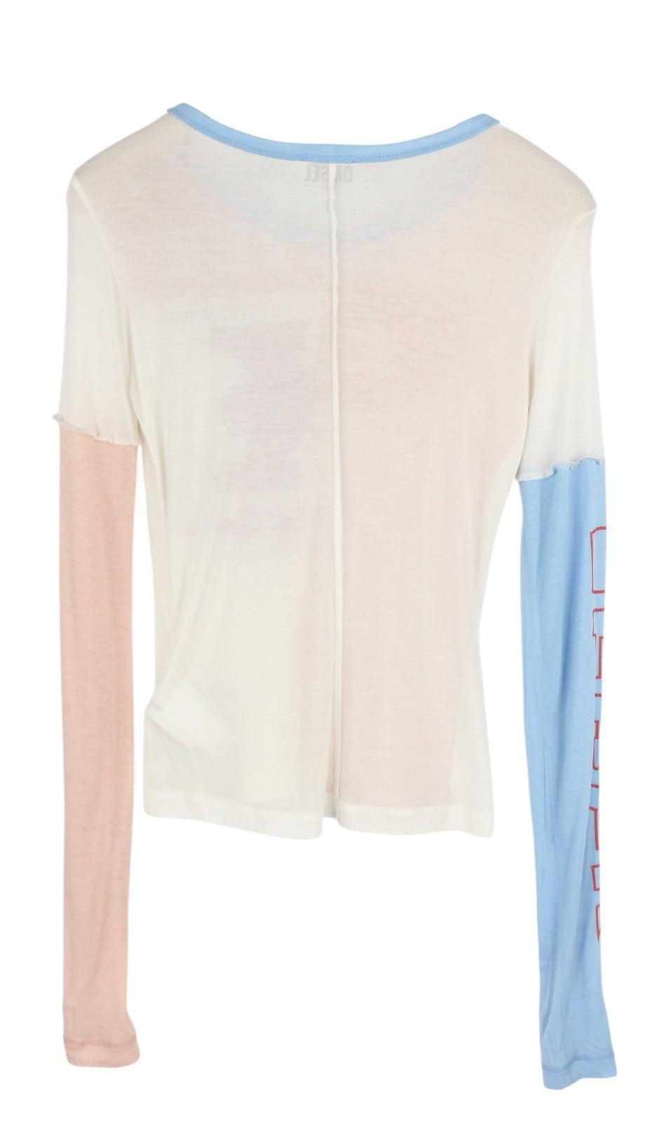 DIESEL T-Tessy-C1 Women's T-Shirt S Cashmere Blend Stretch Long Sleeve Crew