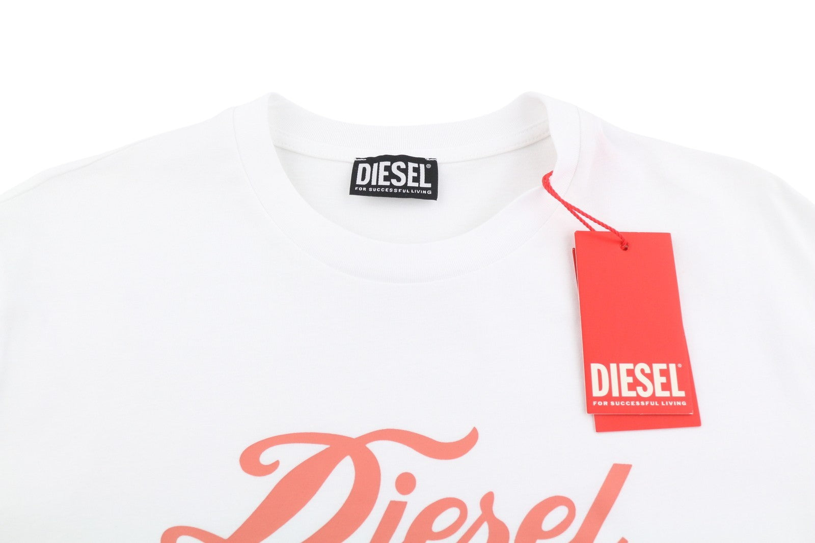 DIESEL D-Egor-New-Ita Women's Dress XL White Relaxed Tricot Short Sleeve