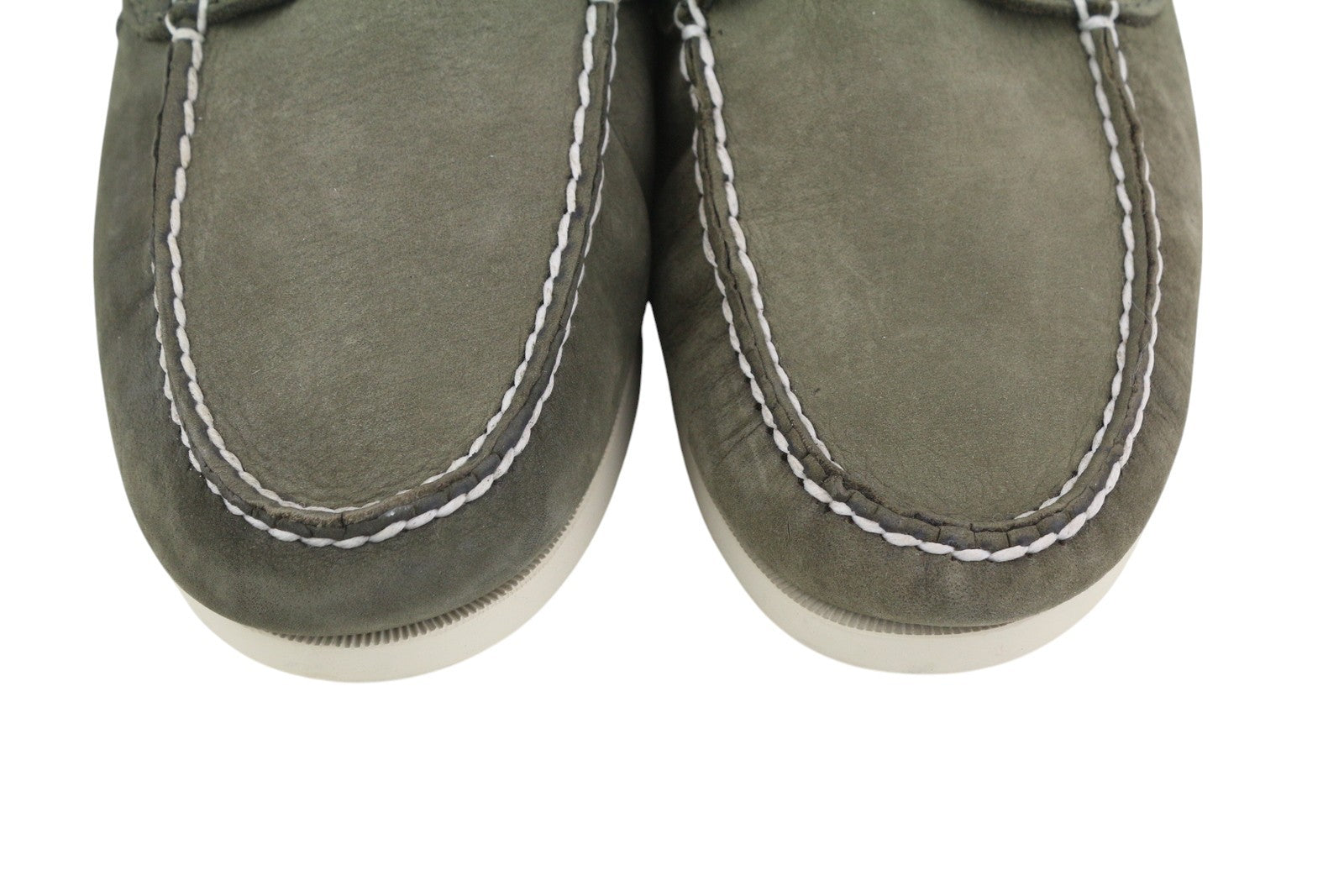 TIMBERLAND A1P1M Men Shoes EU41.5/42 Grey Leather Boat Ortholite Non Marking