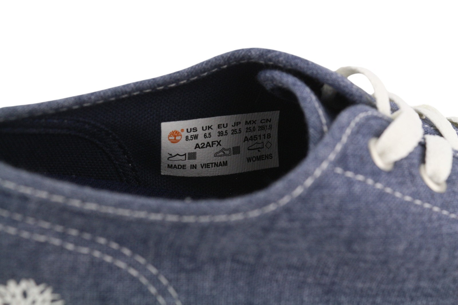 TIMBERLAND A2AFX Women's Sneakers EU39/39.5 Blue Denim Look Lace Low