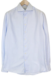 SUITSUPPLY vyriški formalūs marškiniai 40/15 3/4 ypač ploni mėlyni medvilniniai dryžuoti dryžuoti marškiniai 