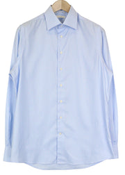 „SUITSUPPLY Traveller“ vyriški marškiniai, 39/15 1/2, ploni, mėlyni, languoti medvilniniai marškiniai 