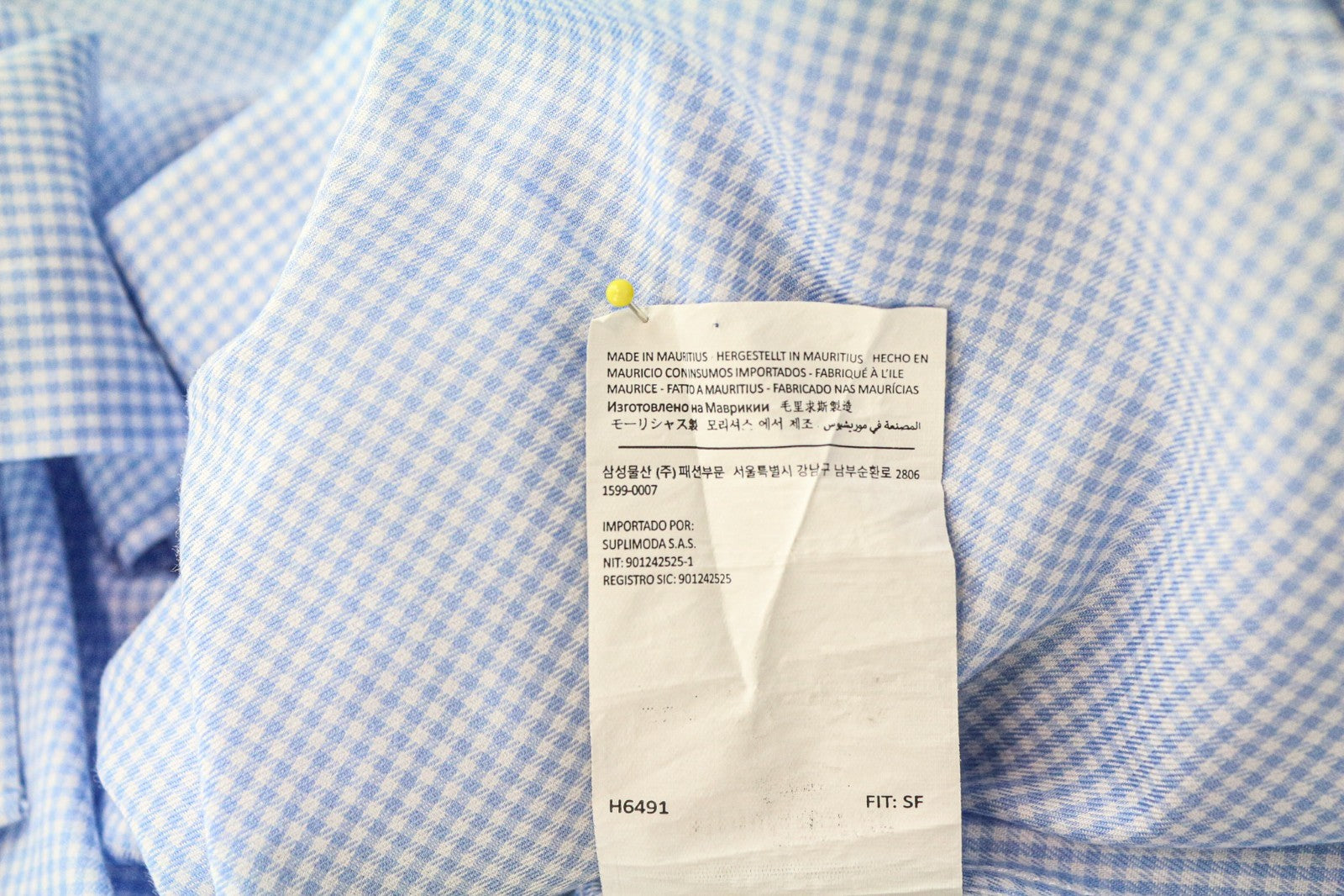 „SUITSUPPLY Traveller“ vyriški marškiniai, 39/15 1/2, ploni, mėlyni, languoti medvilniniai marškiniai 