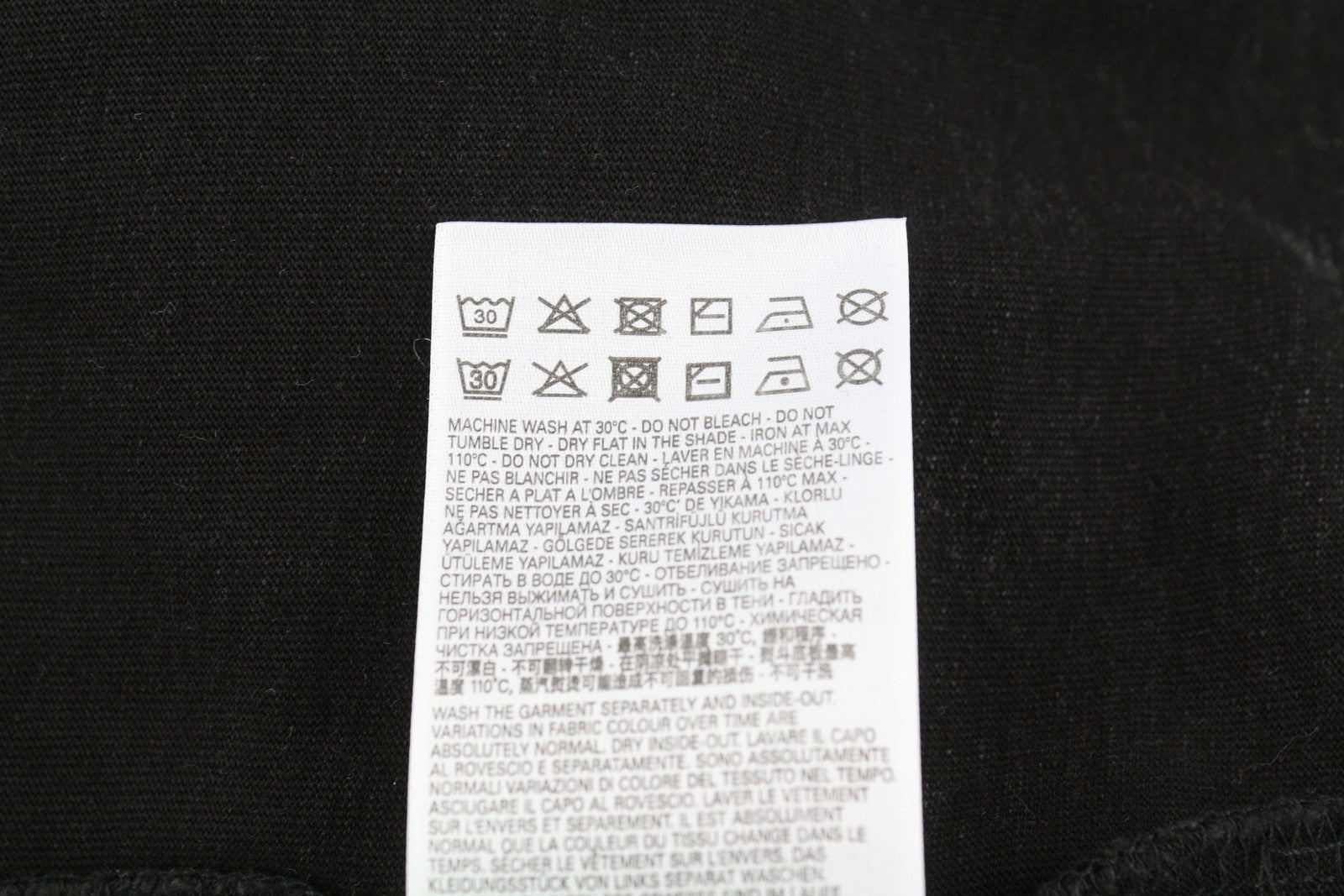 DIESEL T-Schul Men's T-Shirt S Washed Black Oversize Crew Long Sleeve RRP195