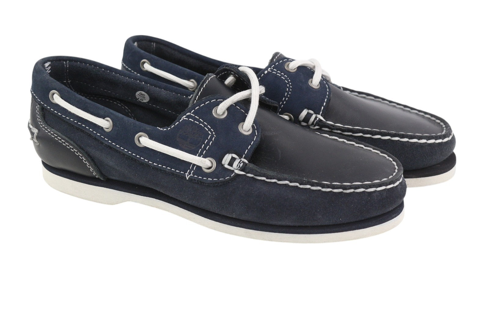 TIMBERLAND 26609 Women's Shoes EU38/38.5 Navy Leather Boat Almond Toe