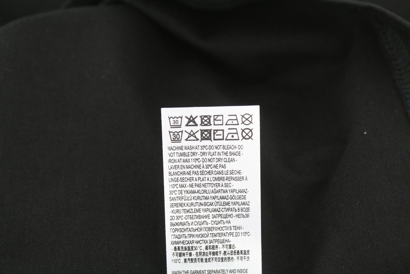 DIESEL T-Diegos-B82 L Men T-Shirt Black Tricot Stretchy Crew Neck Short Sleeve