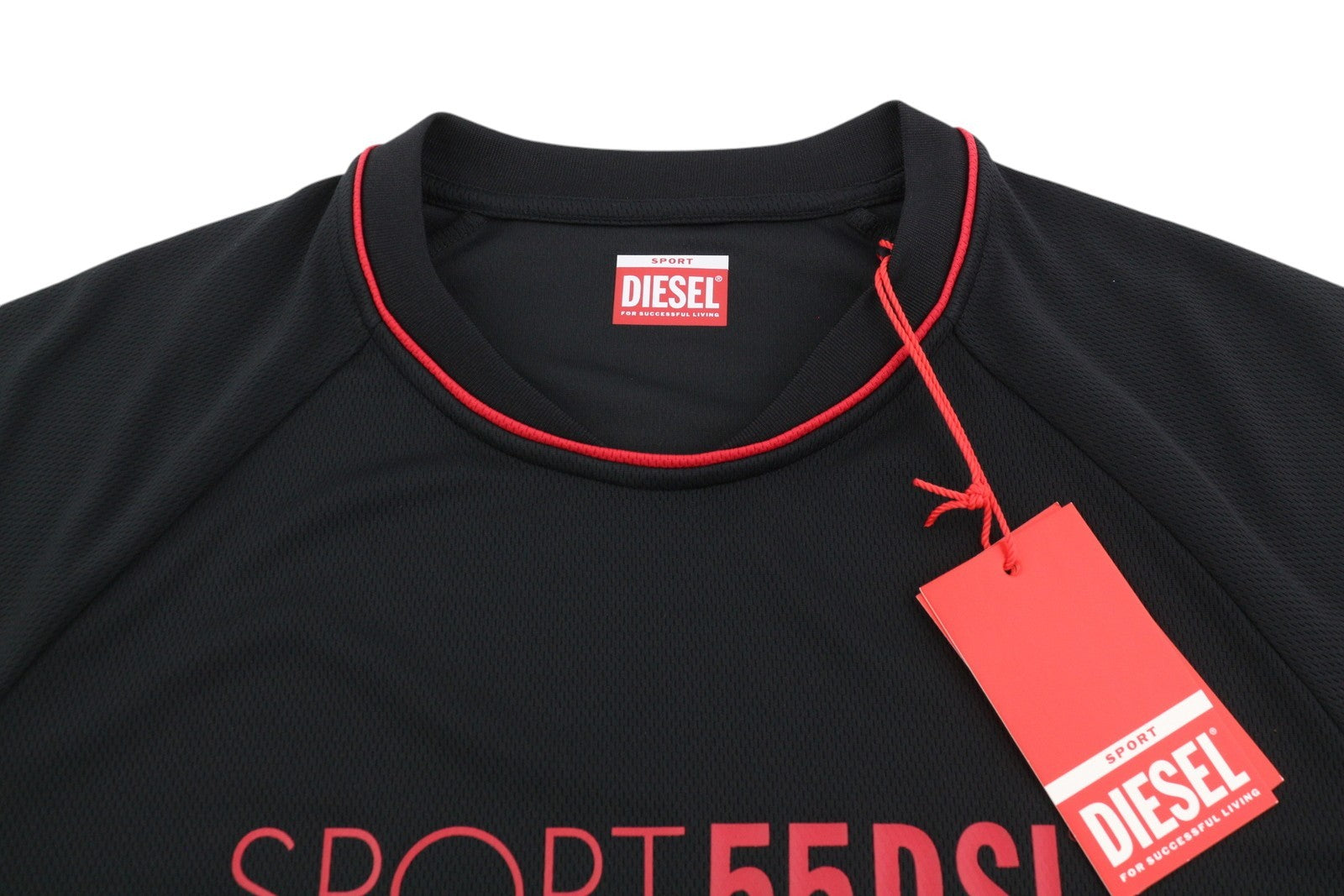 DIESEL Amtee-Crossoon-Wt15 Men's T-Shirt S Black 55DSL Sport Jersey