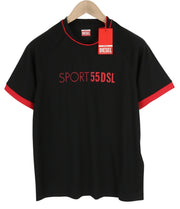 DIESEL Amtee-Crossoon-Wt15 Men's T-Shirt S Black 55DSL Sport Tee