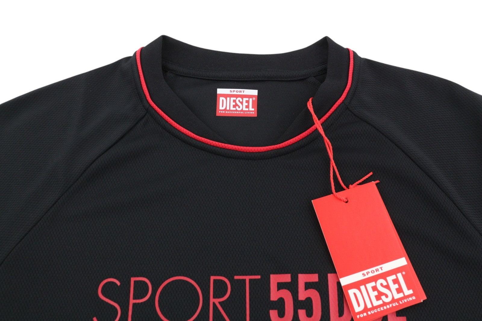 DIESEL Amtee-Crossoon-Wt15 Men's T-Shirt S Black 55DSL Sport Tee