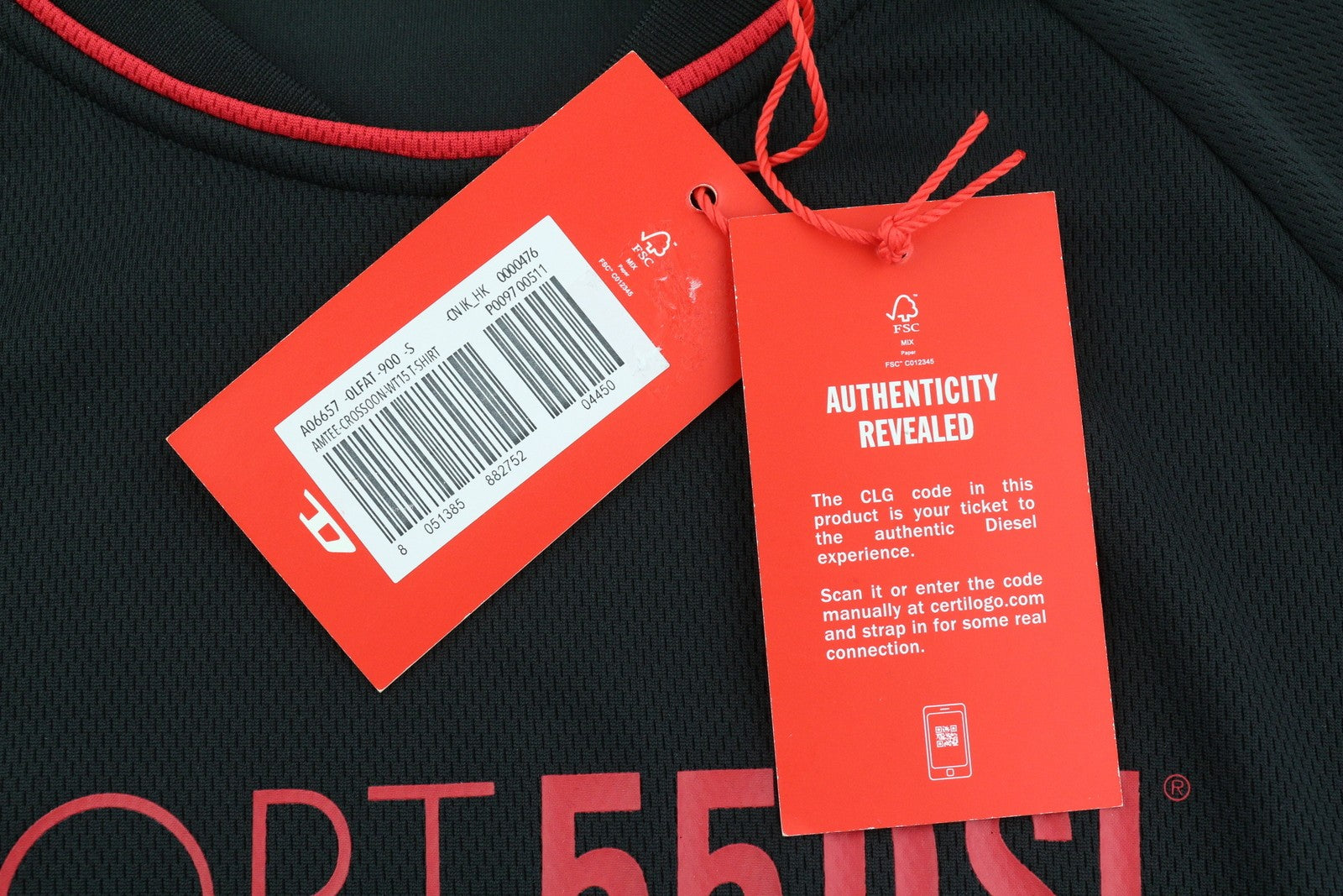 DIESEL Amtee-Crossoon-Wt15 Men's T-Shirt S Black 55DSL Sport Tee