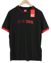 DIESEL Amtee-Crossoon-Wt15 L Men T-Shirt Black 55DSL Sport Jersey Short Sleeved