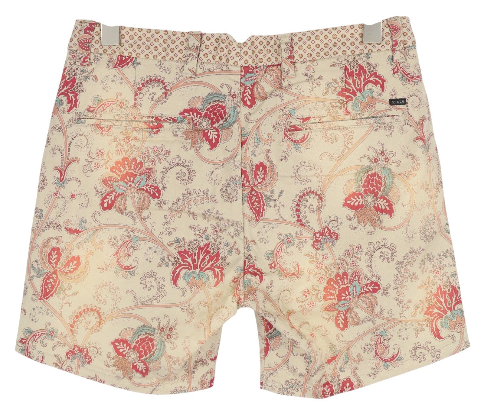 SCOTCH & SODA Men's Shorts W30 Chino Paisley Print Colourful Casual Pockets